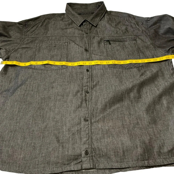 Sean John Black Button Down Heavy Cotton Shirt, 4XB - Picture 7 of 10